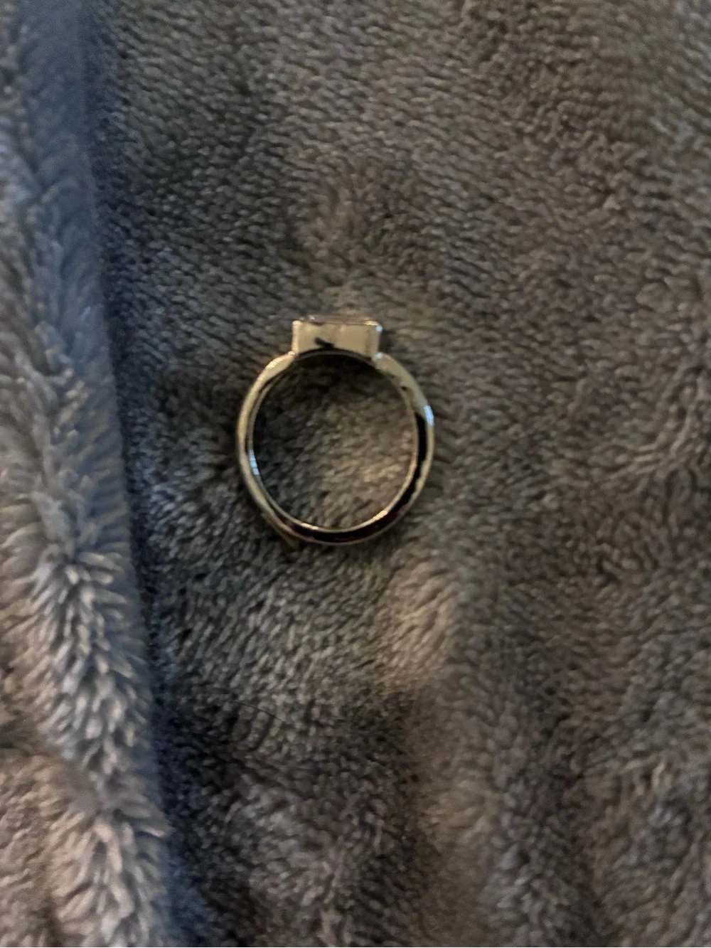 Antique Vintage ‘Clear View' Silver White Ring, Size 7